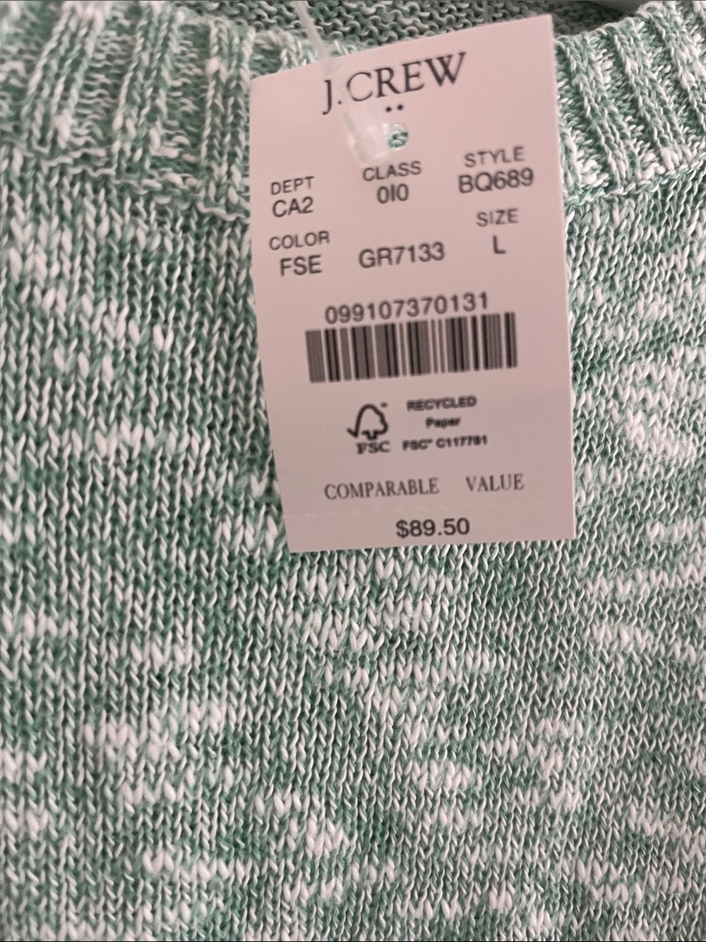 J. Crew Mint Beach Sweater Sweater - Picture 2 of 5